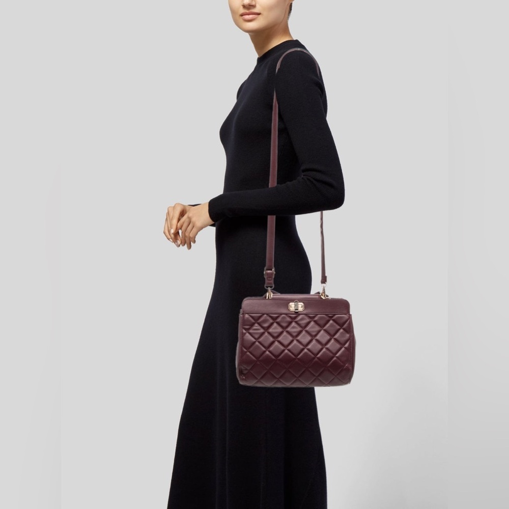 $180 Badgley Mischka Quilted Mini Tote Bag - Picture 1 of 7